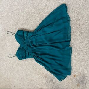 Hailey Logan Blue Pleated Mini Dress for Prom